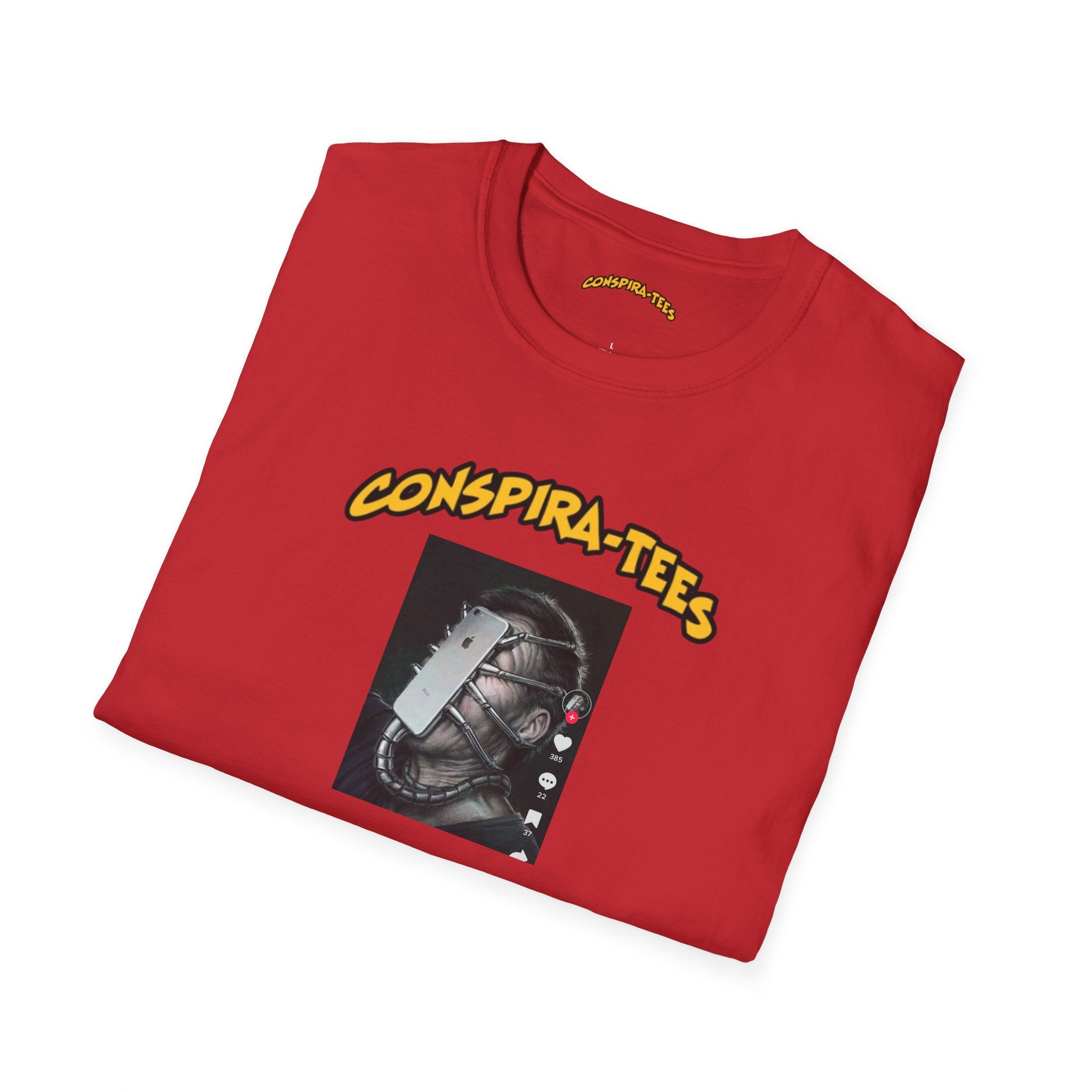Phone, alien, tech addiction, Conspira-tee