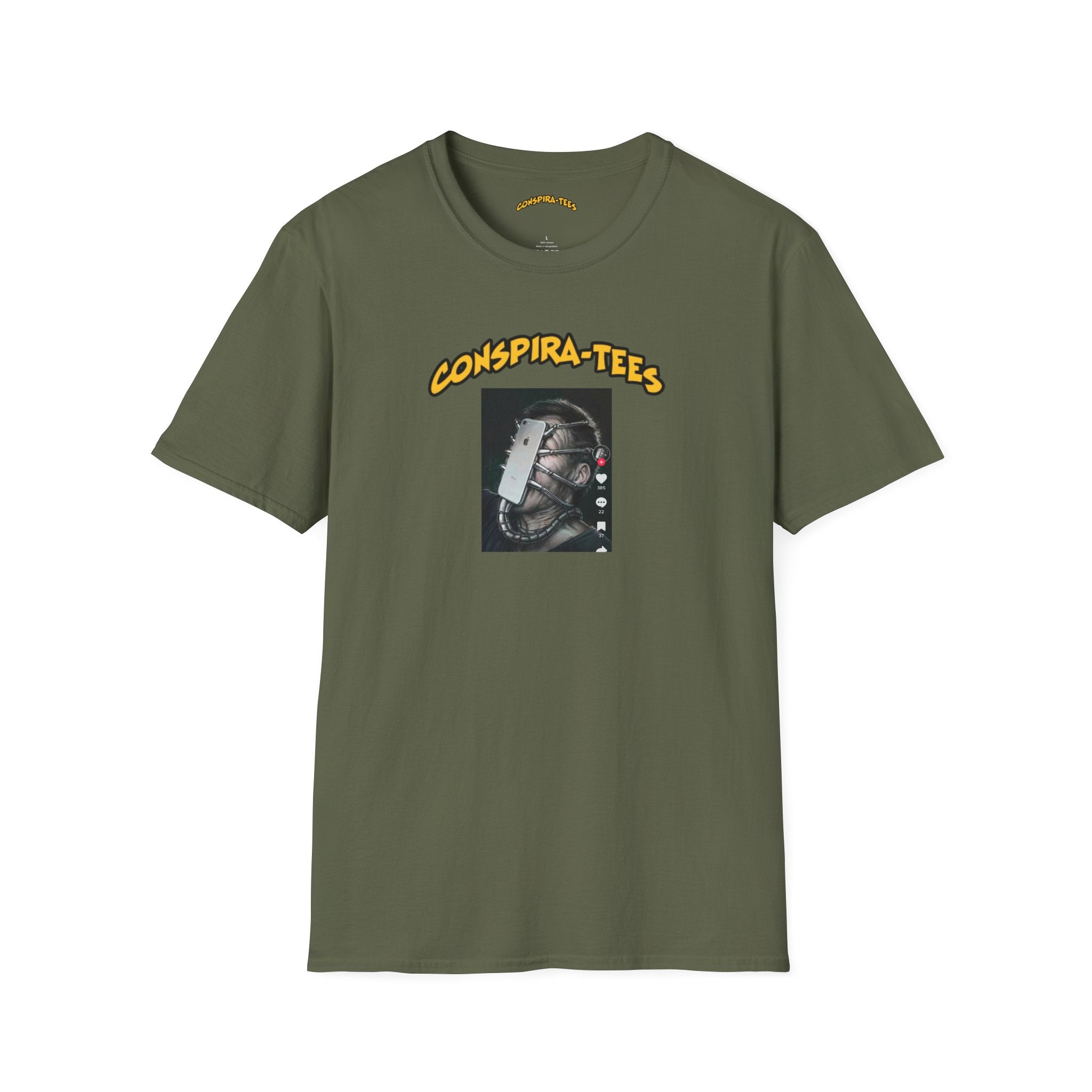 Phone, alien, tech addiction, Conspira-tee
