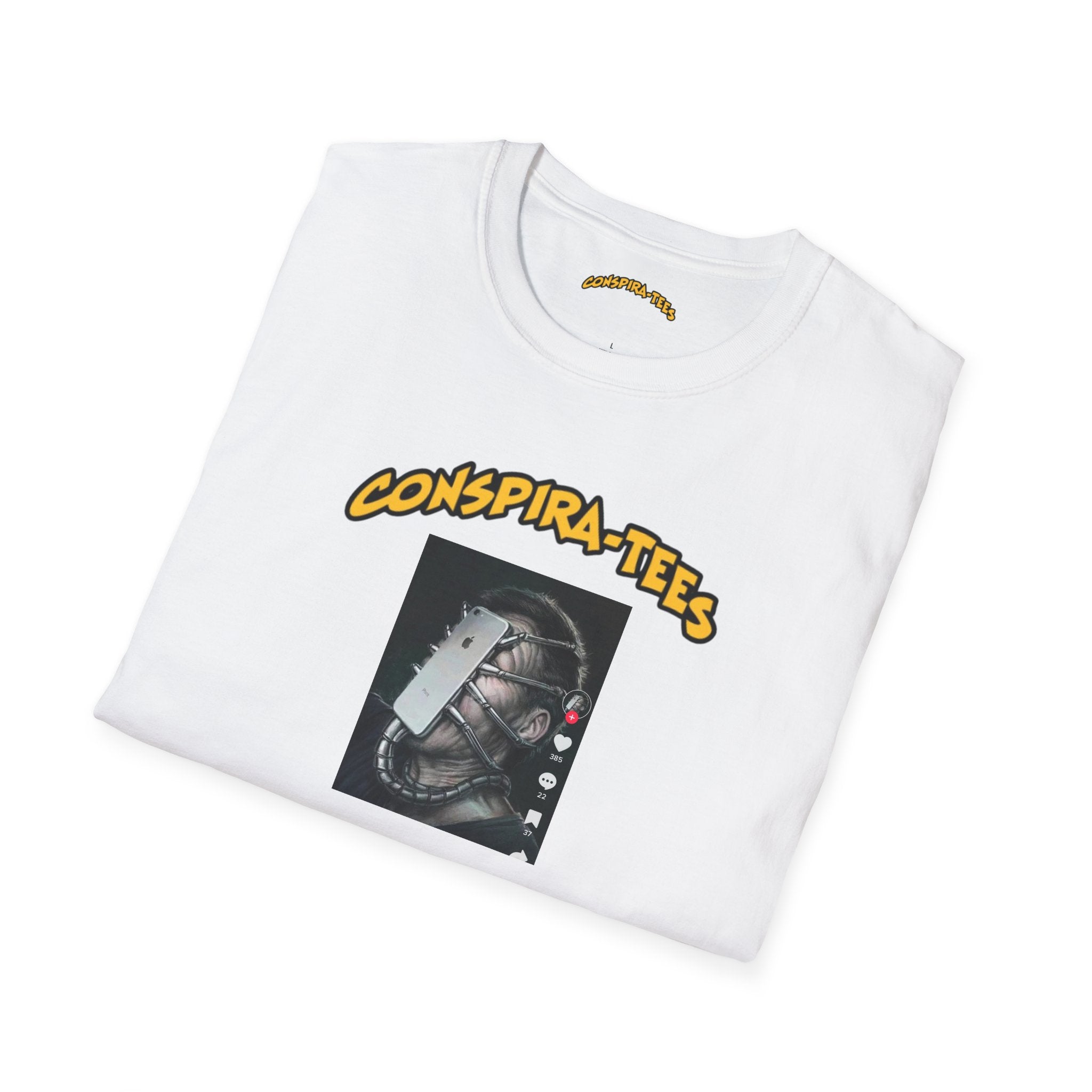 Phone, alien, tech addiction, Conspira-tee