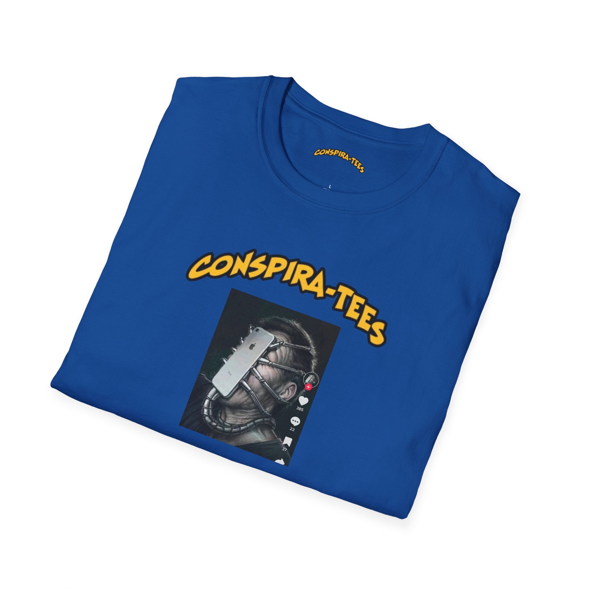 Phone, alien, tech addiction, Conspira-tee