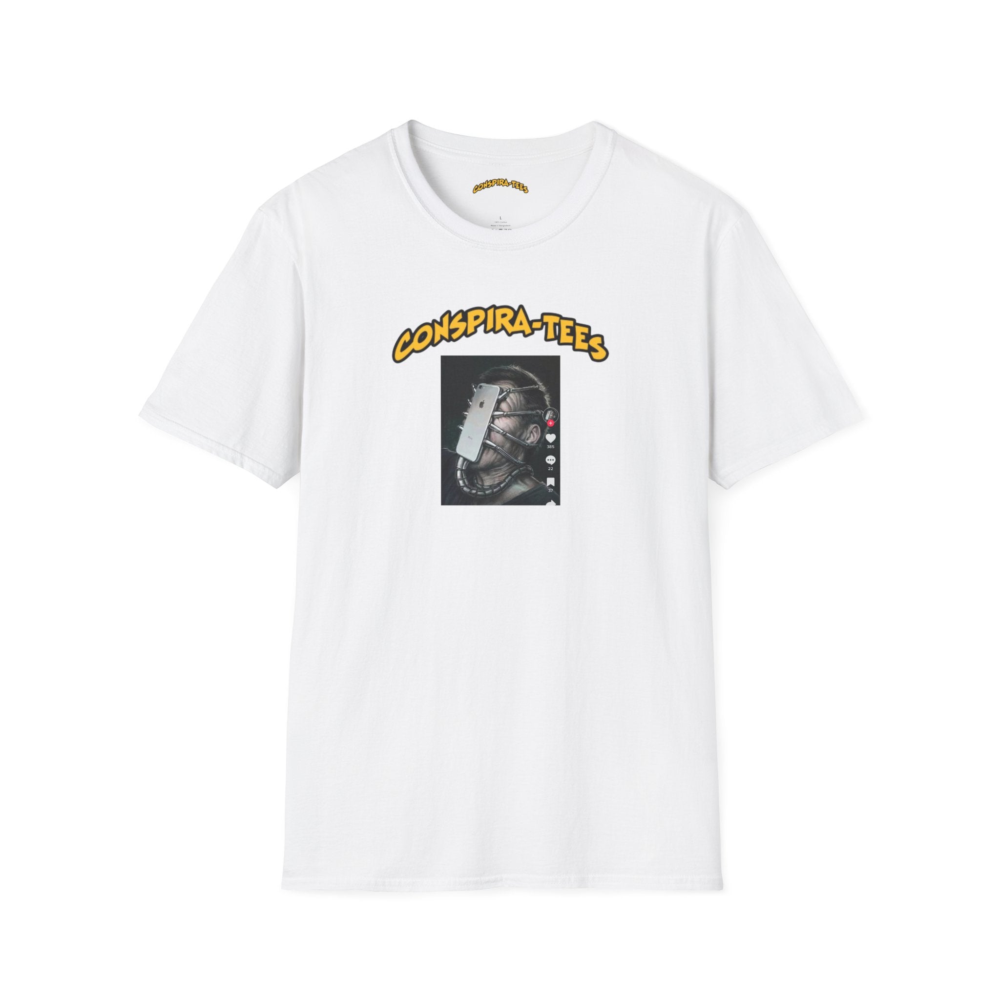 Phone, alien, tech addiction, Conspira-tee