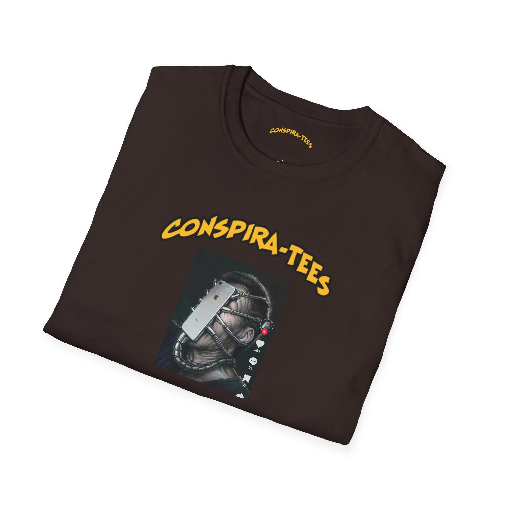 Phone, alien, tech addiction, Conspira-tee