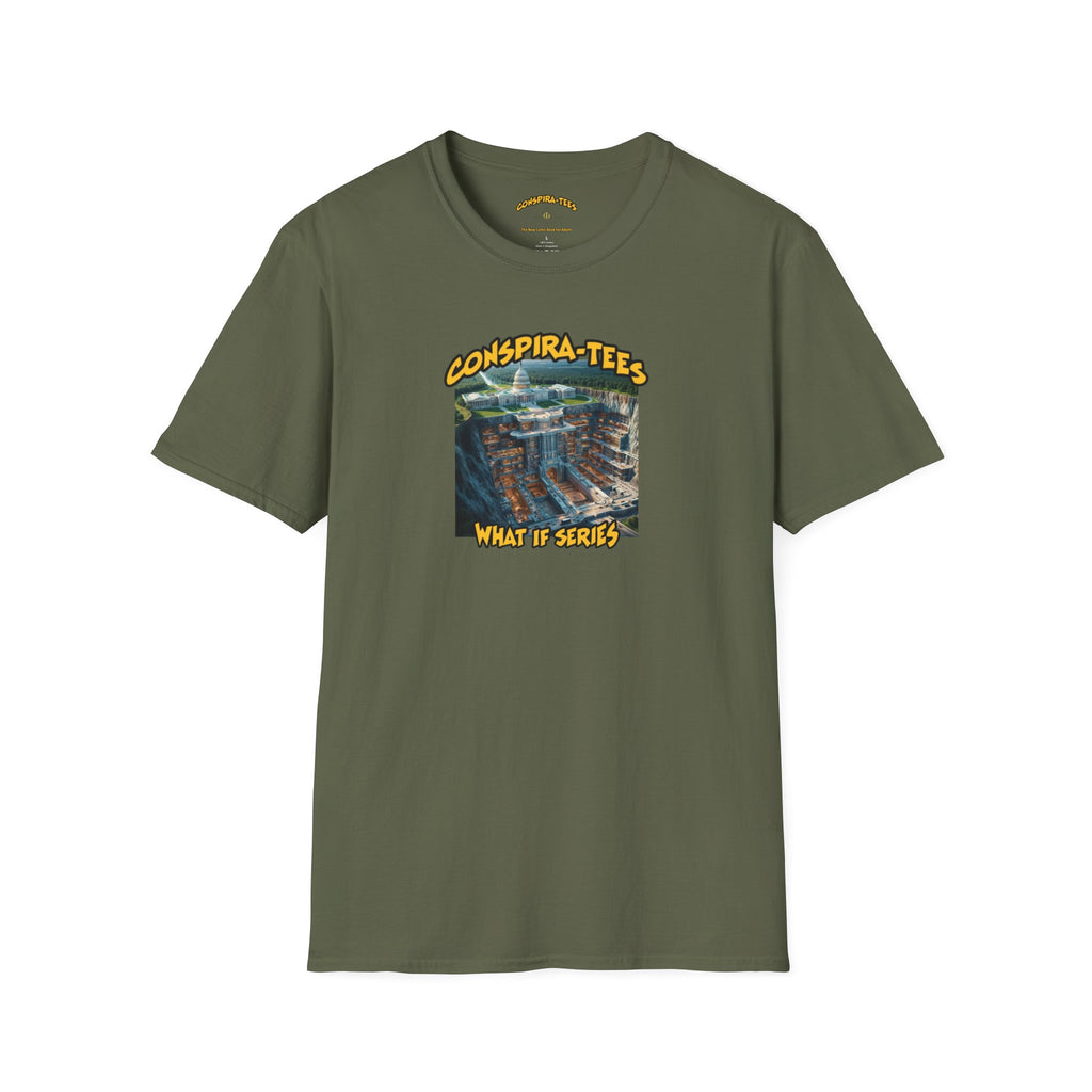 City Under The Capitol Building Conspira-tee. There is said to be around 1400 Deep Underground Military Bases in the US alone. Look up Subtropolis if you’re interested. It’s amazing!