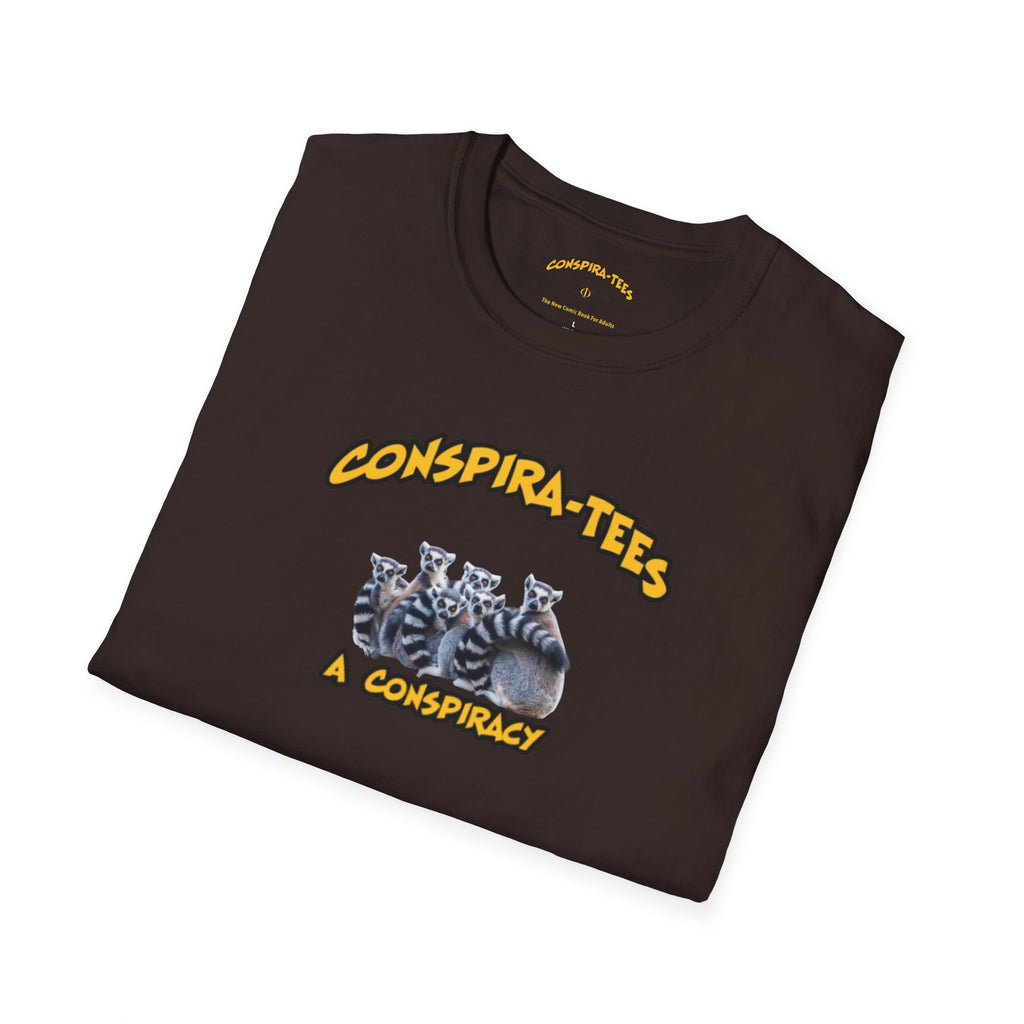 Conspiracy Conspira-tee. A group of lemurs is most commonly called a conspiracy. This unique collective noun refers to their social intelligence and cooperative behavior when outsmarting predators.