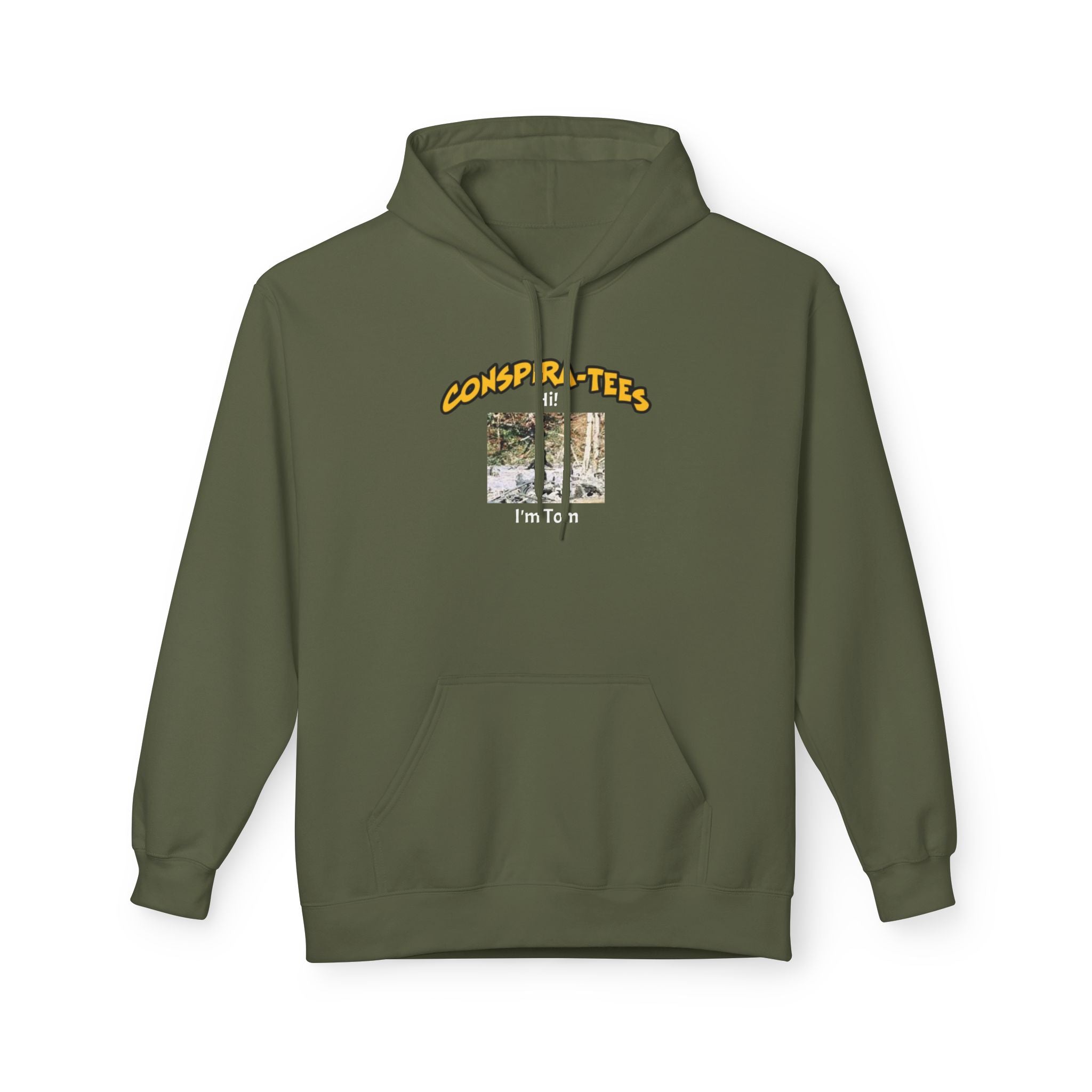 Bigfoot. “Hi I’m Tom,” Conspira-tee. Bigfoot is described as a massive, bipedal ape standing 6 to 10 feet tall, covered in thick hair, and roaming the remote forests of the US Pacific Northwest.