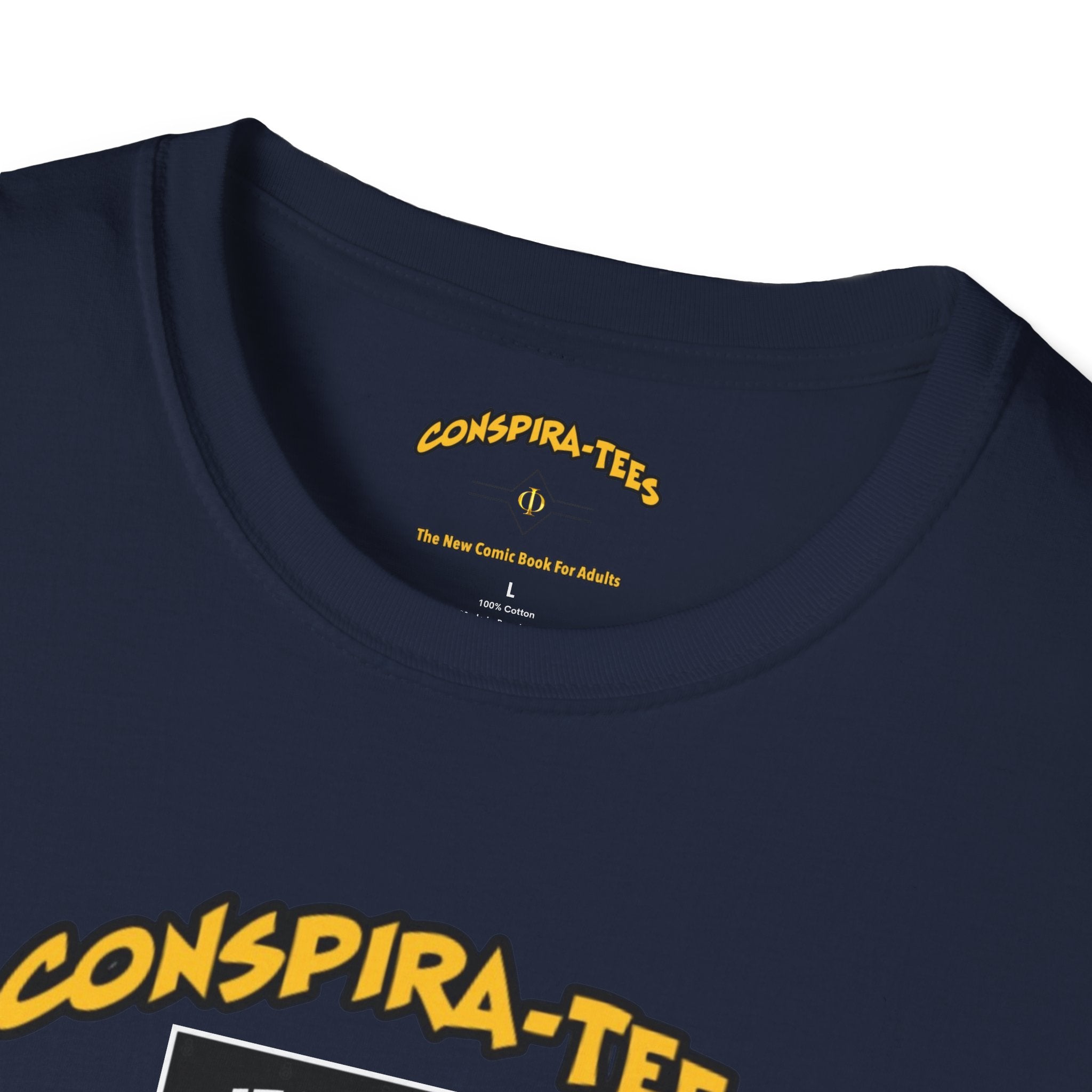 Birds are Drones Conspira-tee. This one is a parody designed to fight misinformation with satire, mocking real, dangerous conspiracy theories by creating a more absurd one.