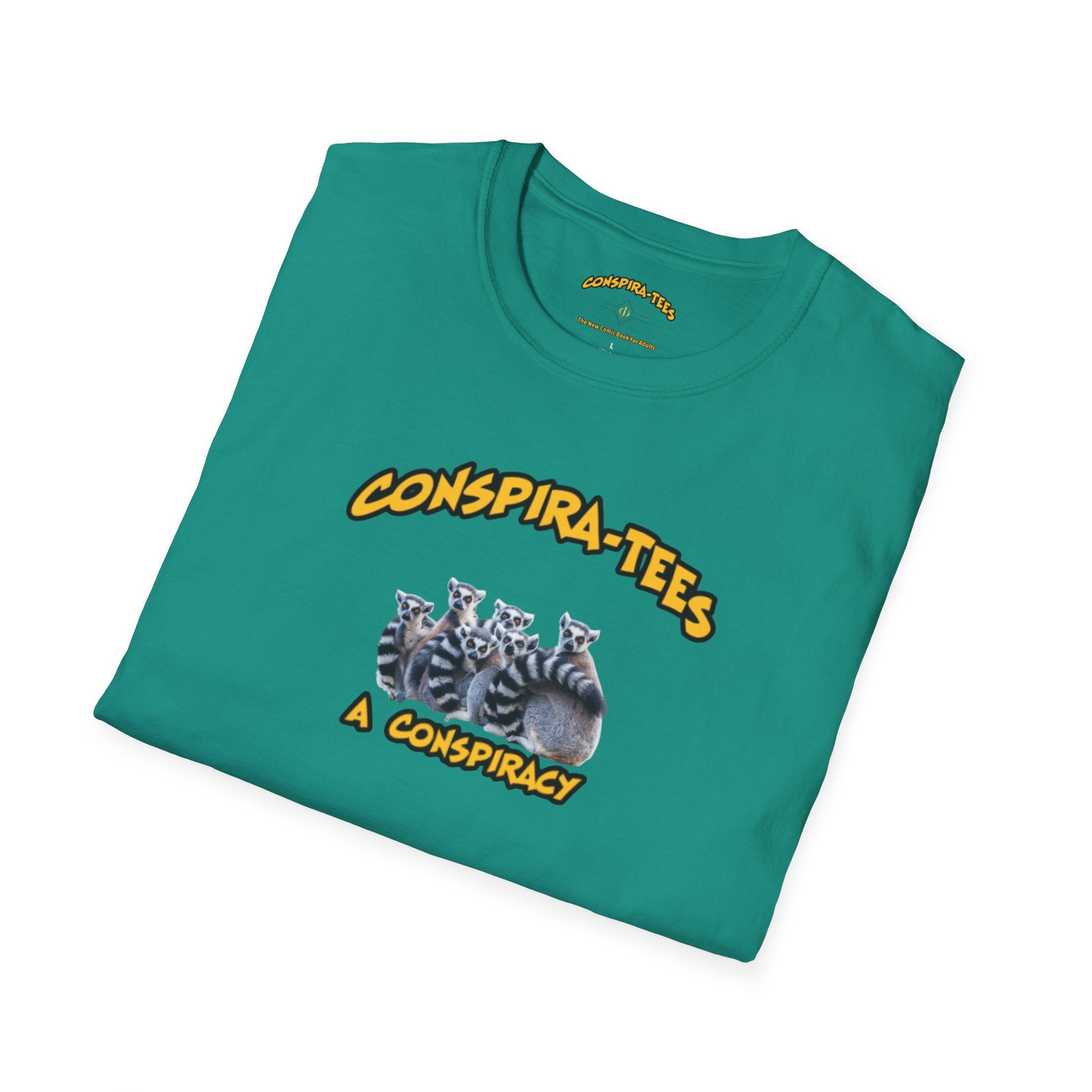 Conspiracy Conspira-tee. A group of lemurs is most commonly called a conspiracy. This unique collective noun refers to their social intelligence and cooperative behavior when outsmarting predators.