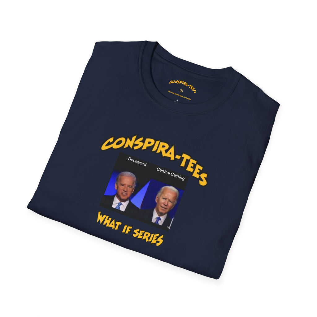 Central Casting Conspira-tee. Allegations that Biden was "computer-generated" or acting with a mask, have circulated online since 2021.