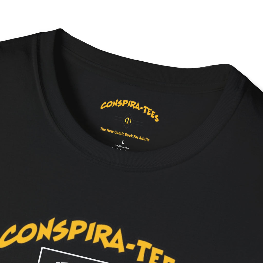 Birds are Drones Conspira-tee. This one is a parody designed to fight misinformation with satire, mocking real, dangerous conspiracy theories by creating a more absurd one.