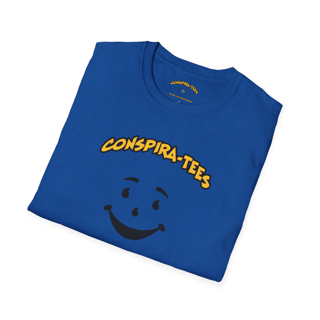 Swimming In The Kool Aid Conspira-tee.  Swimming in the Kool-Aid" means blindly following an ideology, leader, or corporate culture, without question.