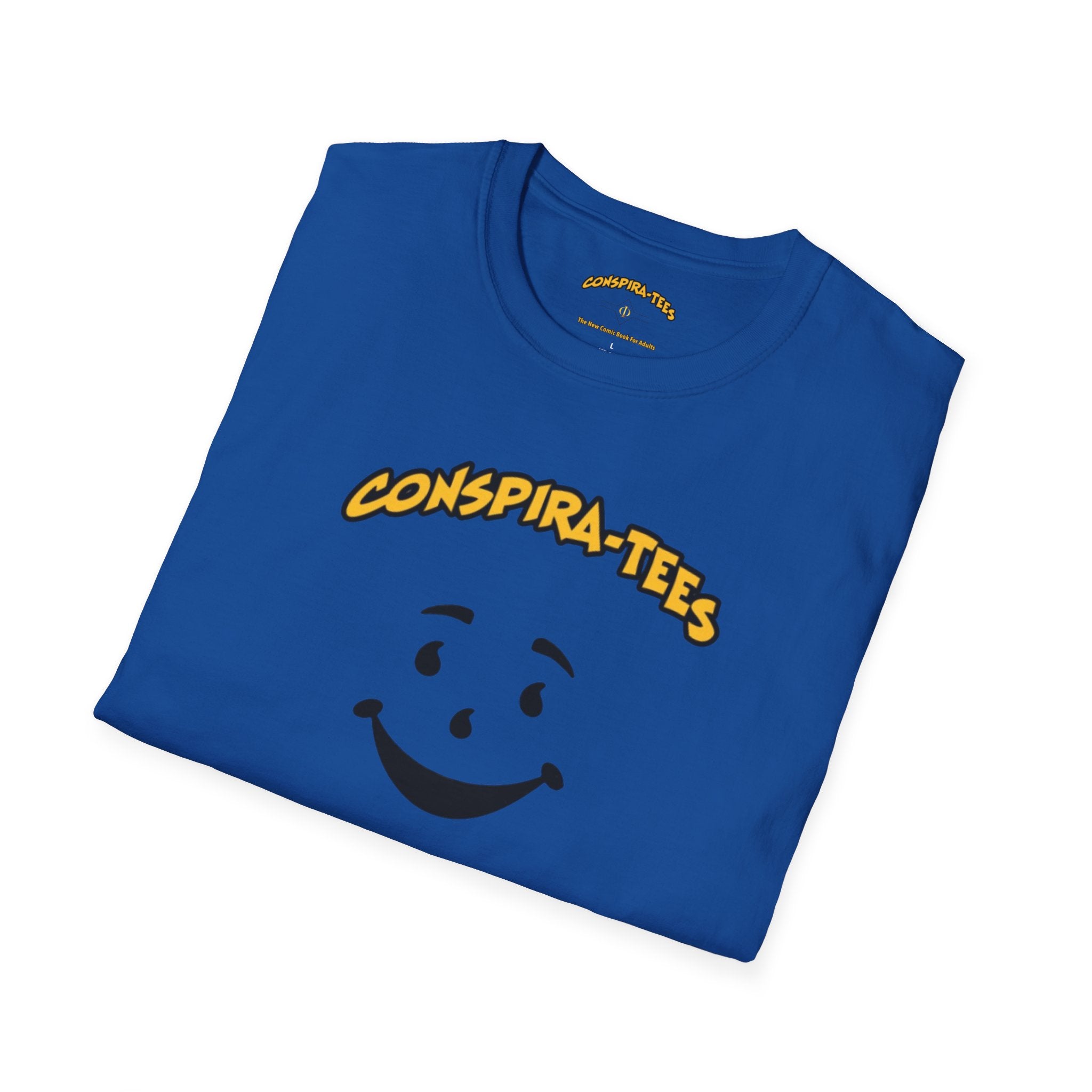 Swimming In The Kool Aid Conspira-tee.  Swimming in the Kool-Aid" means blindly following an ideology, leader, or corporate culture, without question.