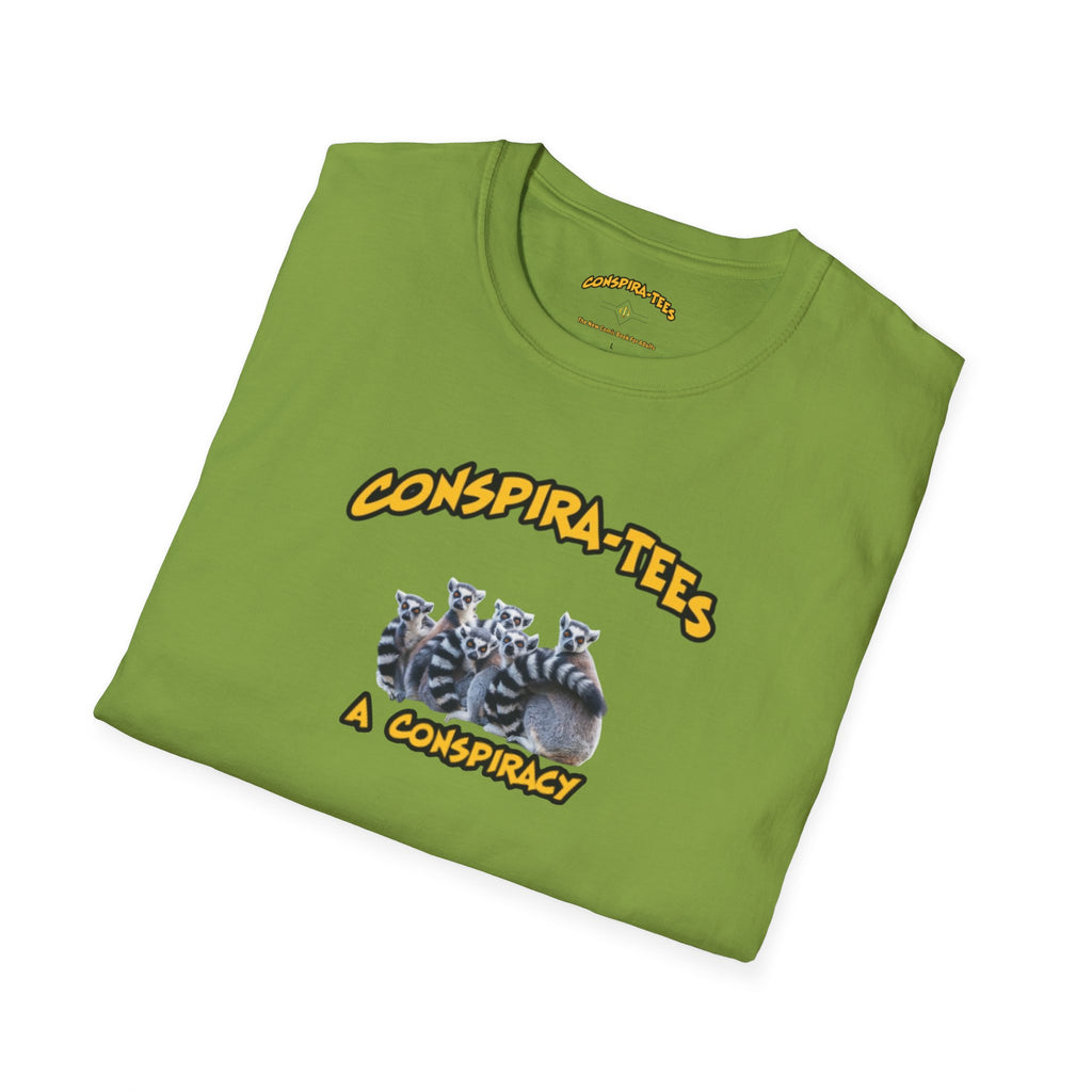 Conspiracy Conspira-tee. A group of lemurs is most commonly called a conspiracy. This unique collective noun refers to their social intelligence and cooperative behavior when outsmarting predators.