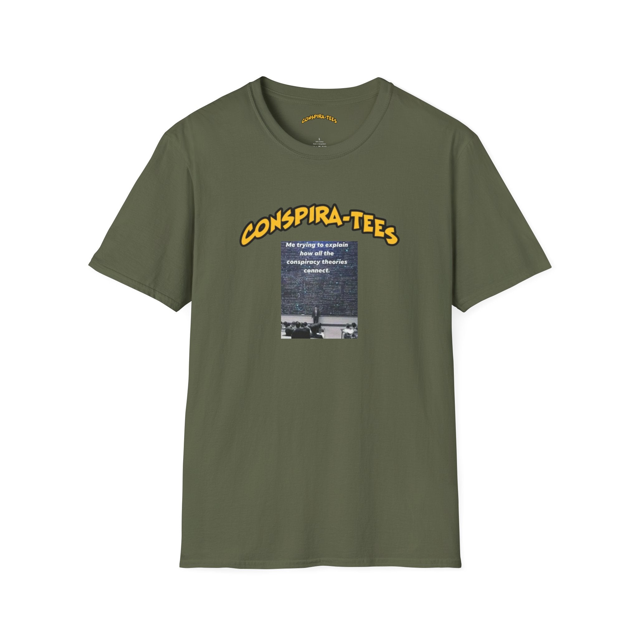 Chalk board, Conspira-tee, Unisex Softstyle T-Shirt