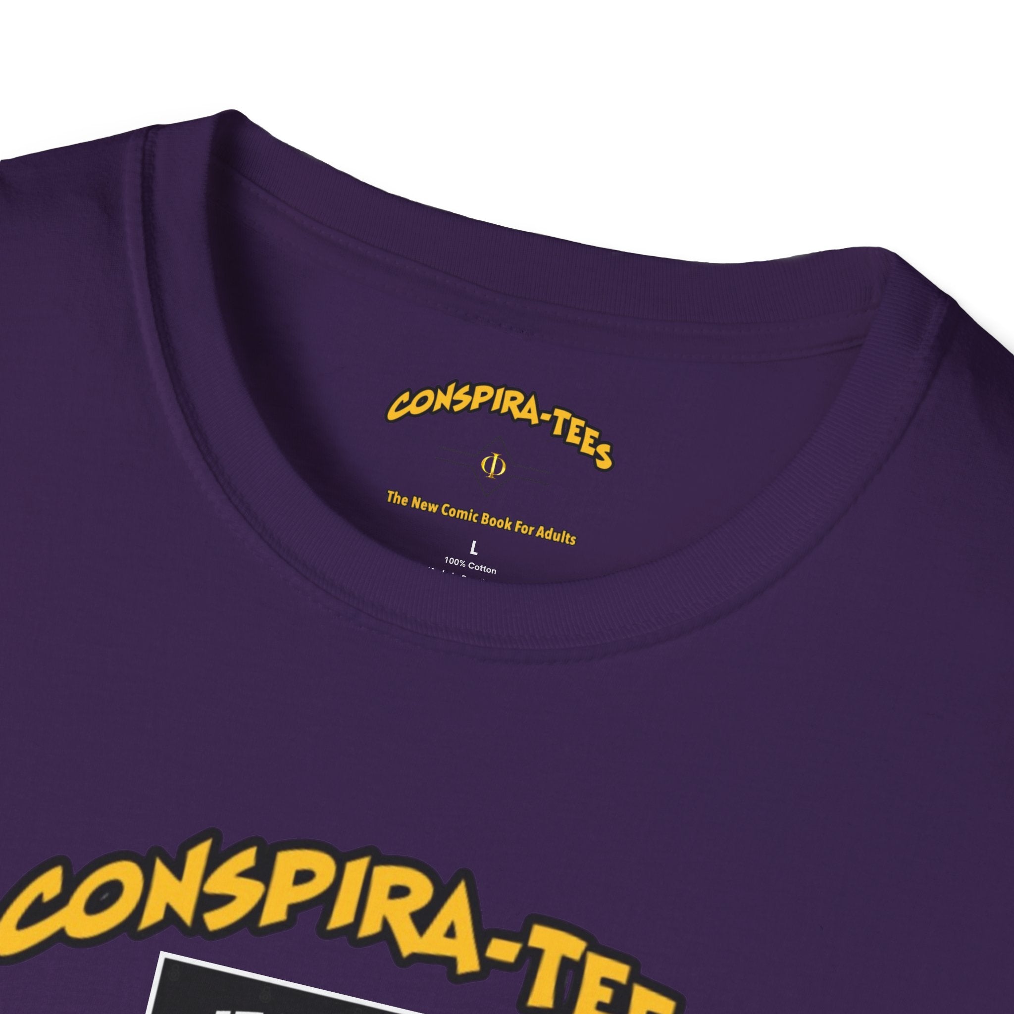 Birds are Drones Conspira-tee. This one is a parody designed to fight misinformation with satire, mocking real, dangerous conspiracy theories by creating a more absurd one.