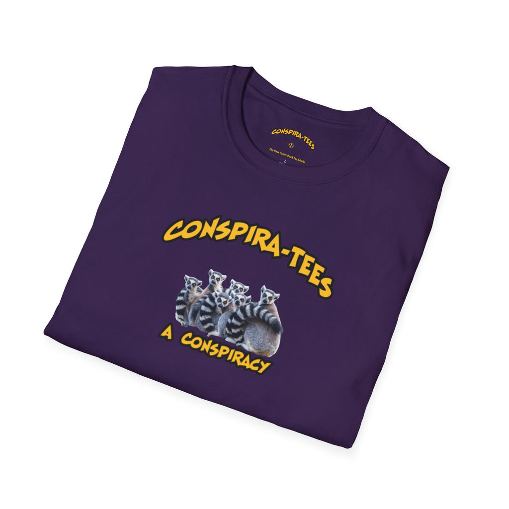 Conspiracy Conspira-tee. A group of lemurs is most commonly called a conspiracy. This unique collective noun refers to their social intelligence and cooperative behavior when outsmarting predators.