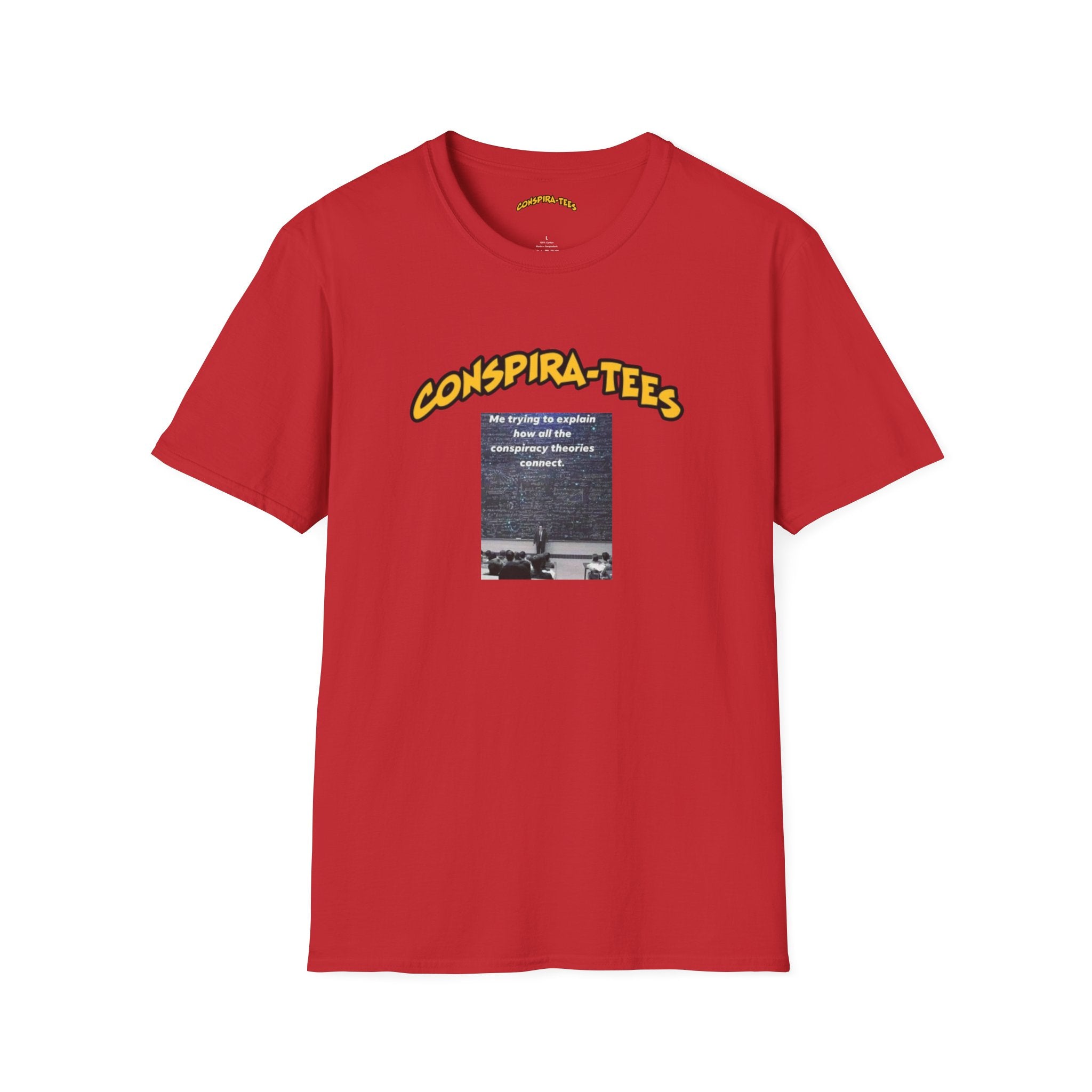 Chalk board, Conspira-tee, Unisex Softstyle T-Shirt