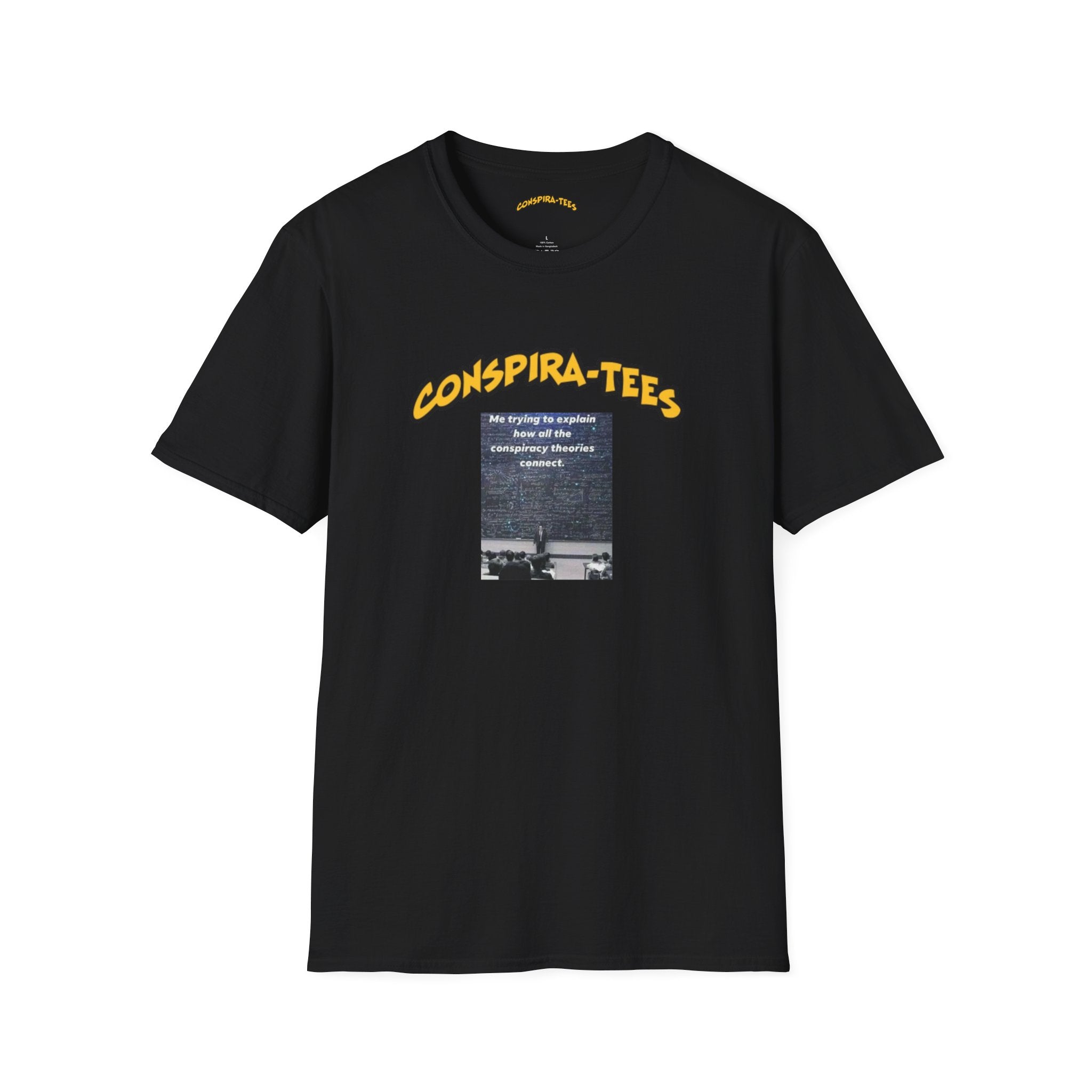 Chalk board, Conspira-tee, Unisex Softstyle T-Shirt