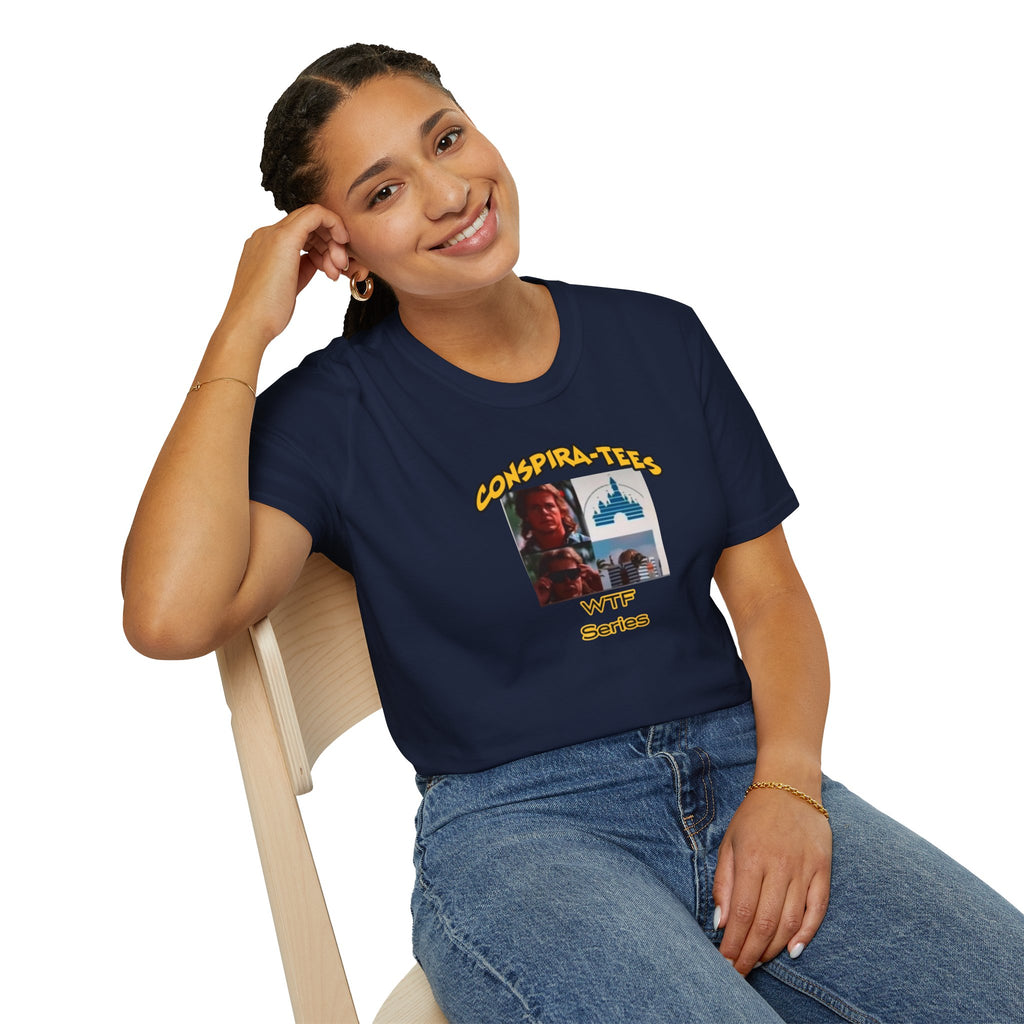 Pair-a-dice lost Conspira-tee. Why do cruises stop at Epstein Island?