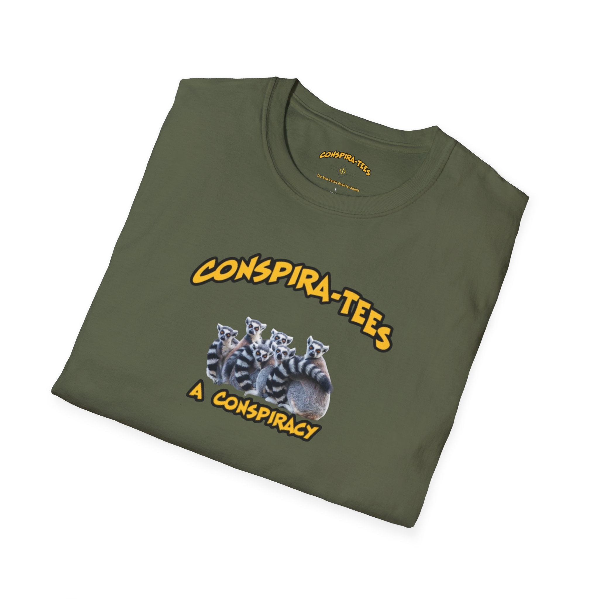 Conspiracy Conspira-tee. A group of lemurs is most commonly called a conspiracy. This unique collective noun refers to their social intelligence and cooperative behavior when outsmarting predators.