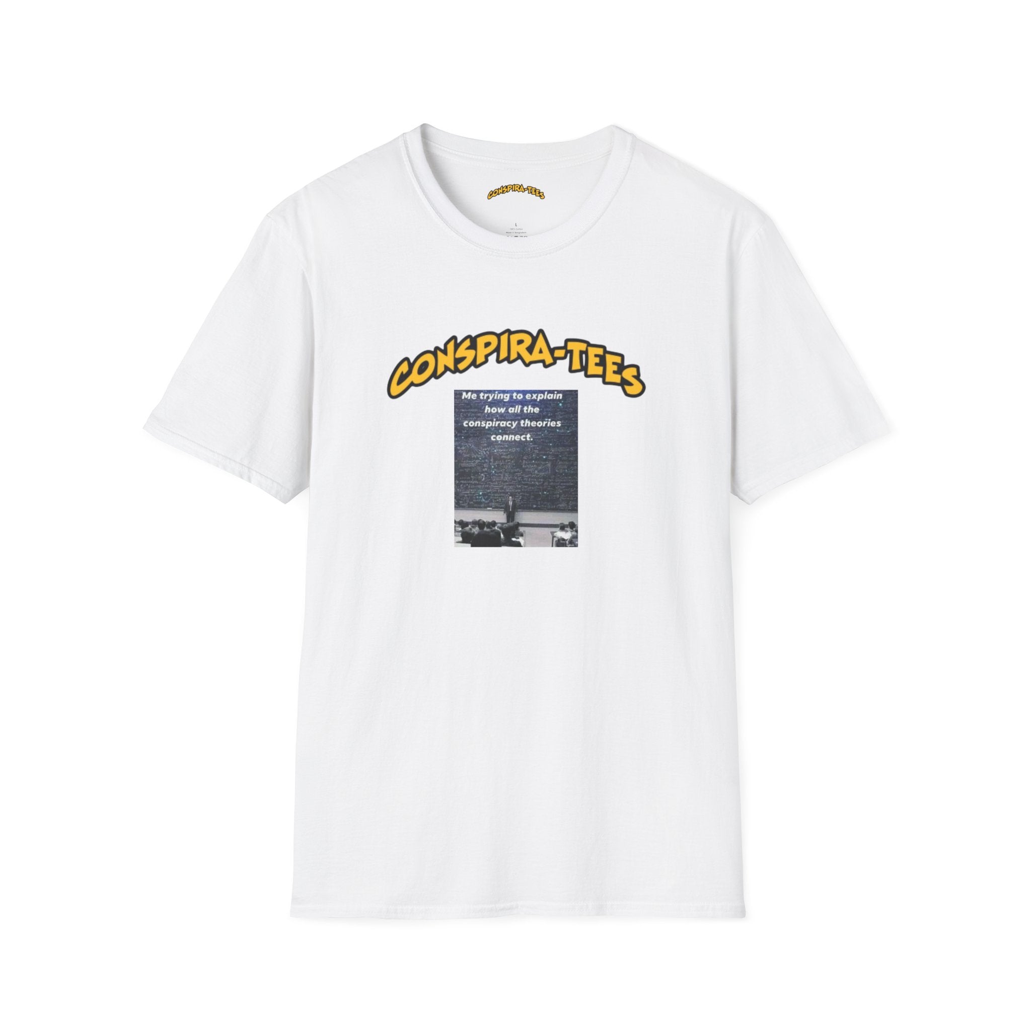 Chalk board, Conspira-tee, Unisex Softstyle T-Shirt