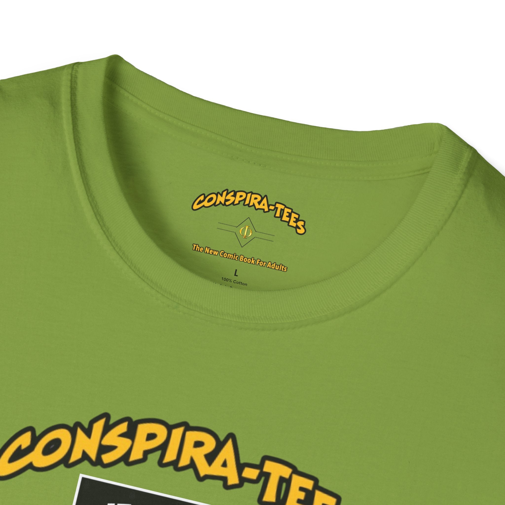 Birds are Drones Conspira-tee. This one is a parody designed to fight misinformation with satire, mocking real, dangerous conspiracy theories by creating a more absurd one.