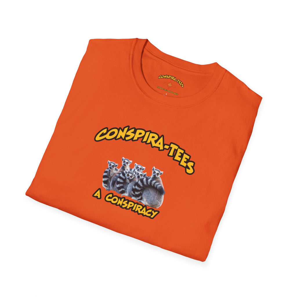Conspiracy Conspira-tee. A group of lemurs is most commonly called a conspiracy. This unique collective noun refers to their social intelligence and cooperative behavior when outsmarting predators.