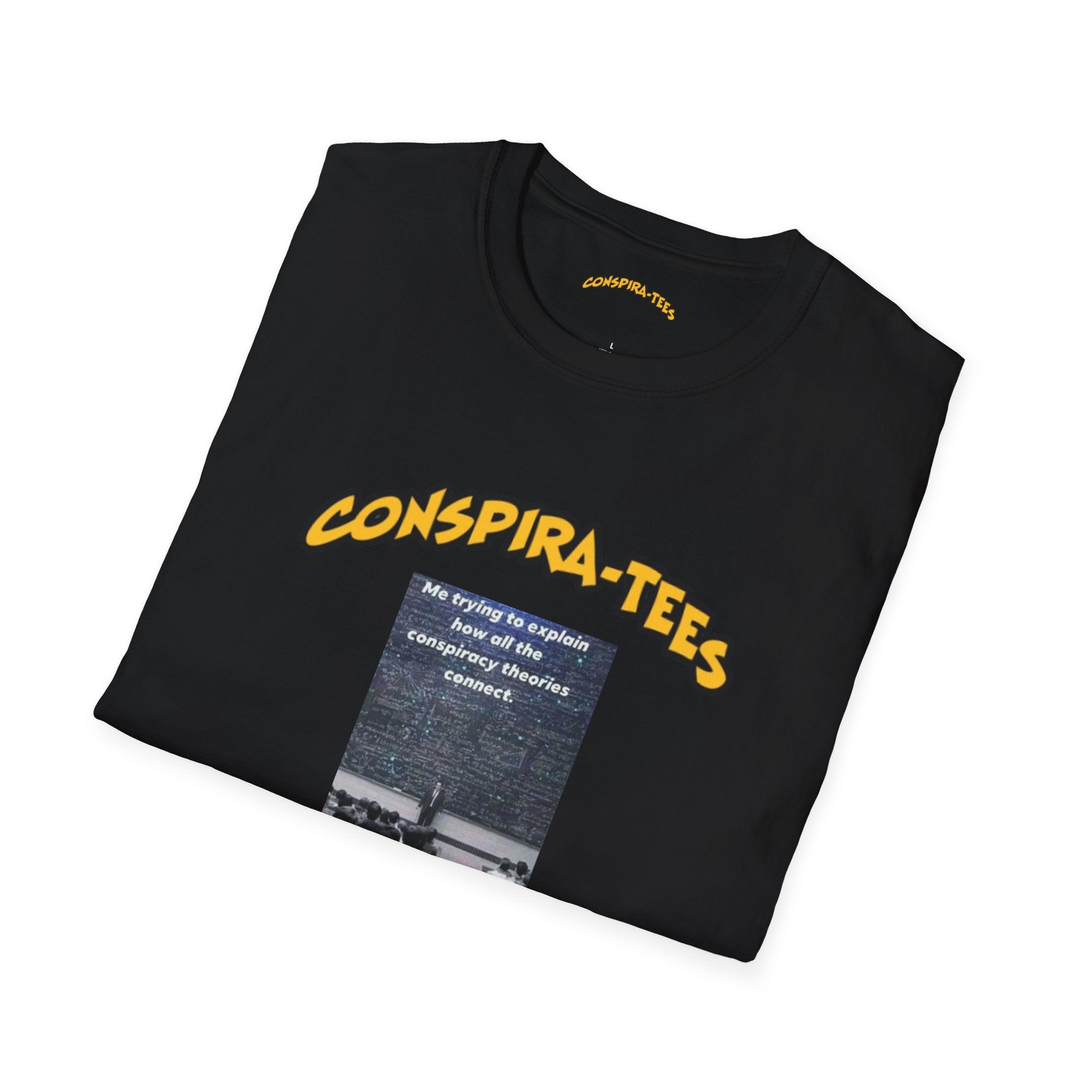 Chalk board, Conspira-tee, Unisex Softstyle T-Shirt