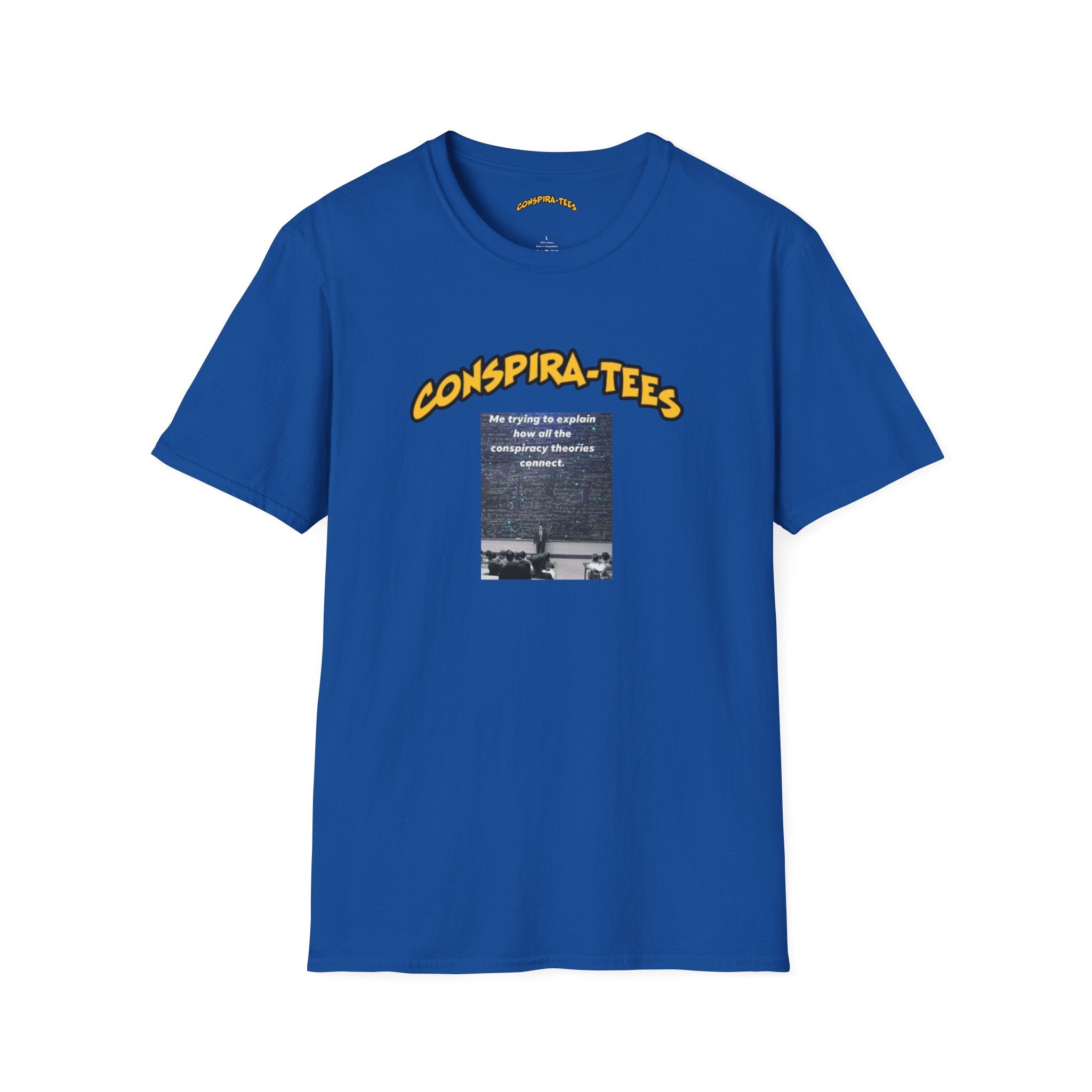 Chalk board, Conspira-tee, Unisex Softstyle T-Shirt