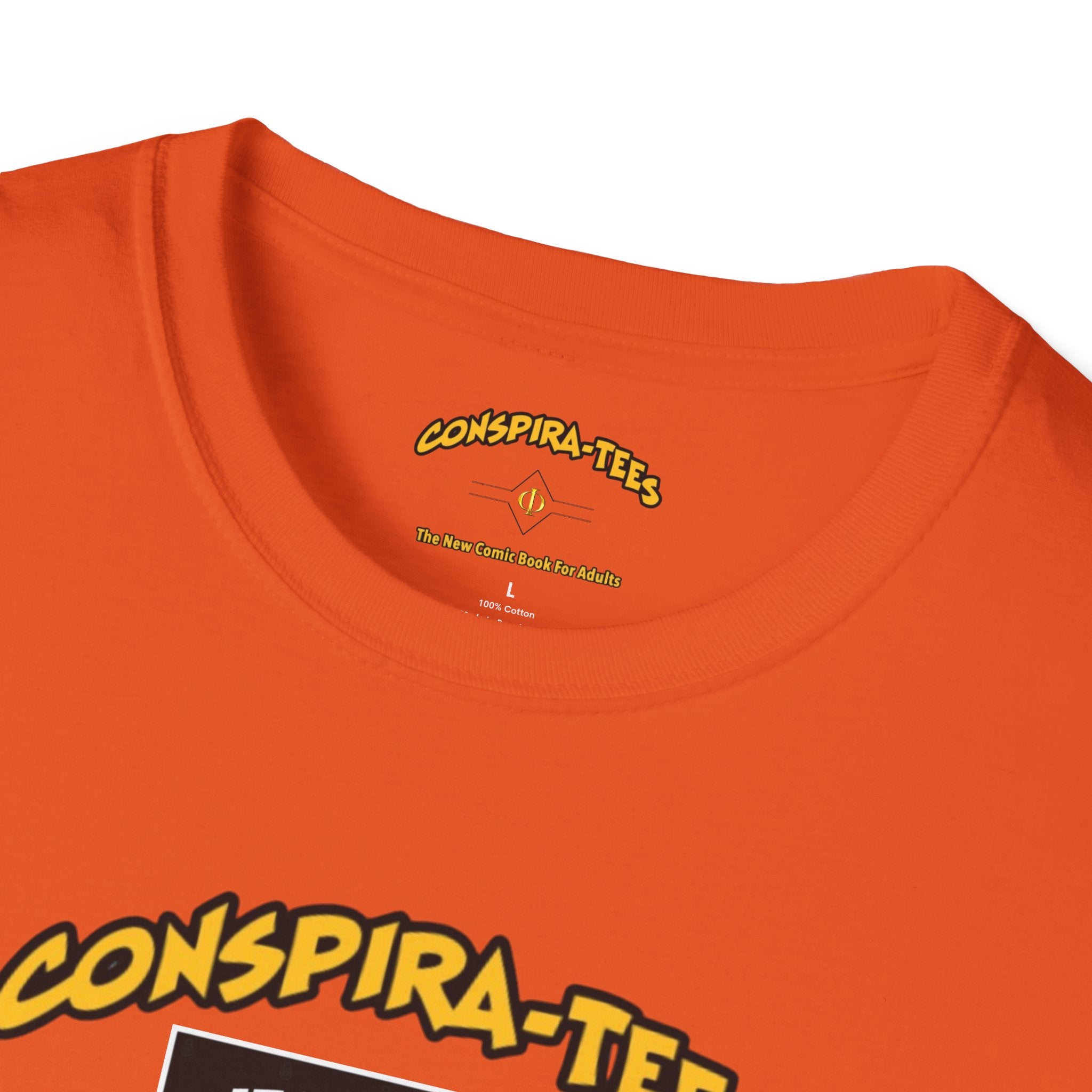 Birds are Drones Conspira-tee. This one is a parody designed to fight misinformation with satire, mocking real, dangerous conspiracy theories by creating a more absurd one.