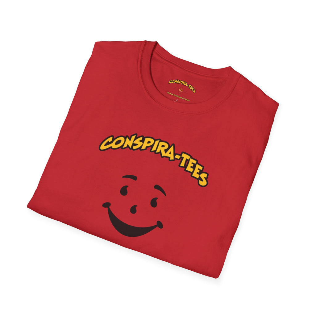Swimming In The Kool Aid Conspira-tee.  Swimming in the Kool-Aid" means blindly following an ideology, leader, or corporate culture, without question.