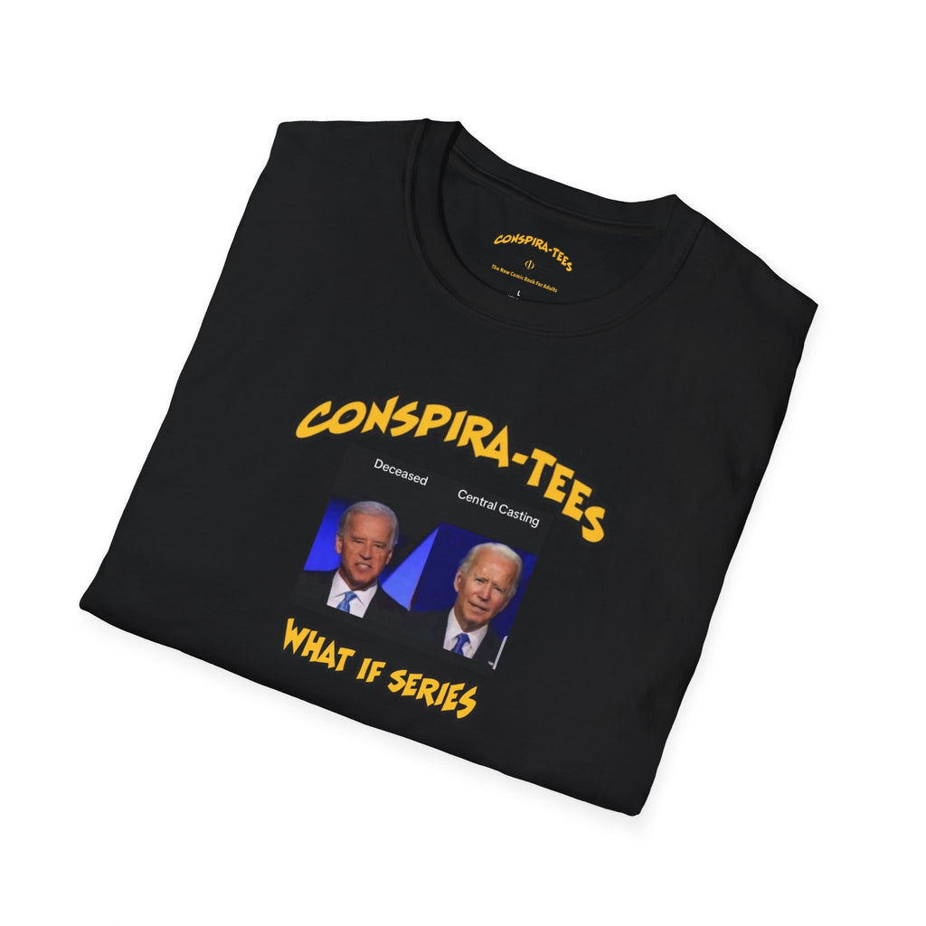 Central Casting Conspira-tee. Allegations that Biden was "computer-generated" or acting with a mask, have circulated online since 2021.