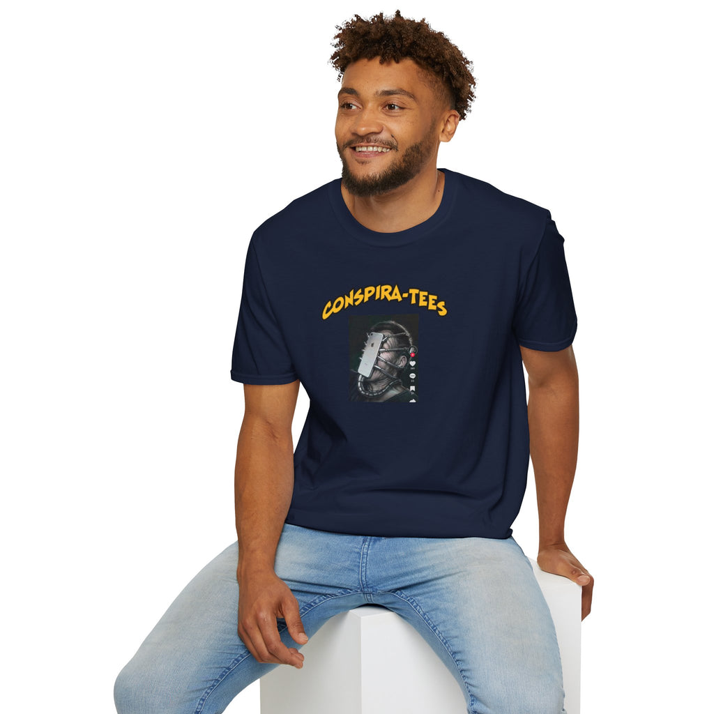 Phone, alien, tech addiction, Conspira-tee. Americans check their smartphones an average of 144 times a day. Are smartphones the gateway drug for transhumanism? Did they make smart phones addictive on...