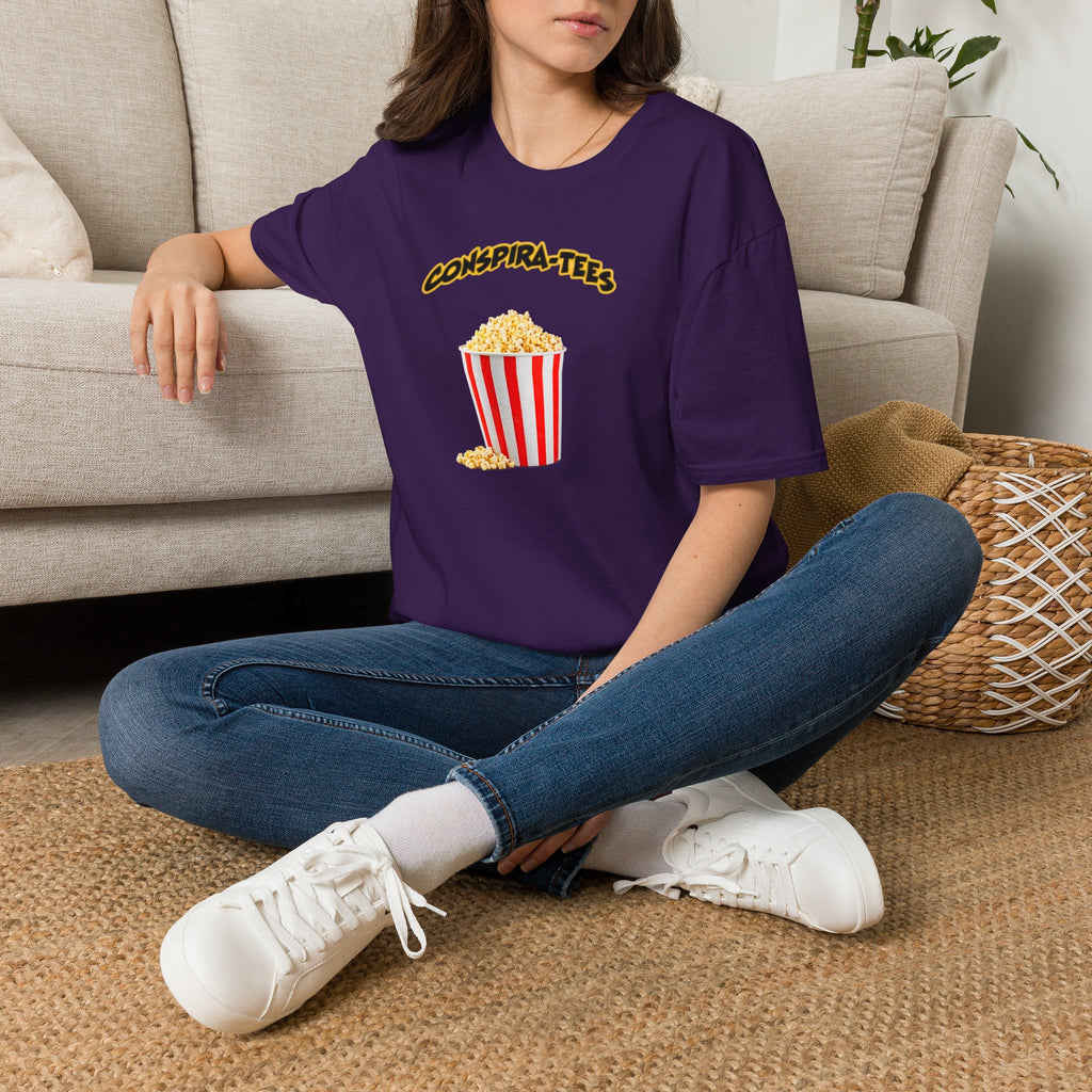 Get Your Popcorn Ready Conspira-tee. This phrase is heavily associated with an anonymous author who posted clues on 4chan/8chan, leading followers to believe that a curated "show" was unfolding...