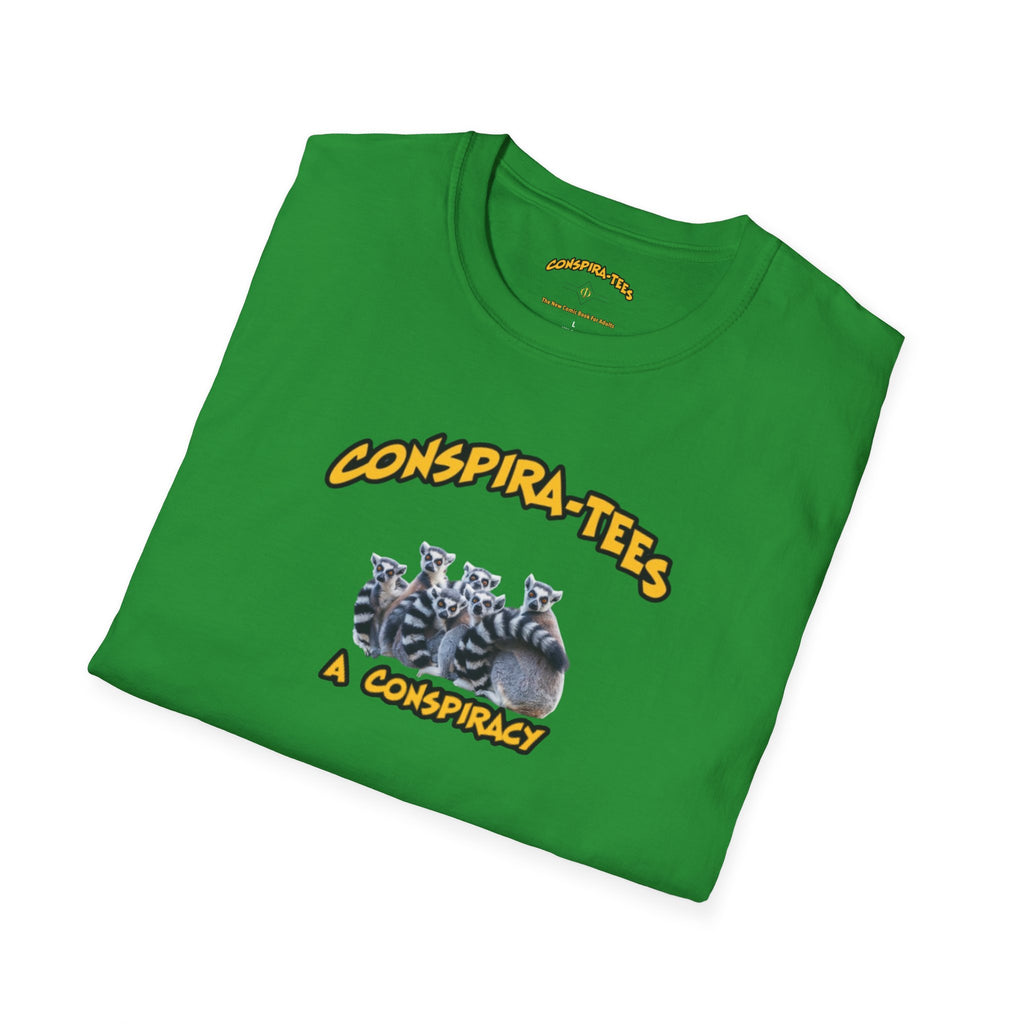 Conspiracy Conspira-tee. A group of lemurs is most commonly called a conspiracy. This unique collective noun refers to their social intelligence and cooperative behavior when outsmarting predators.